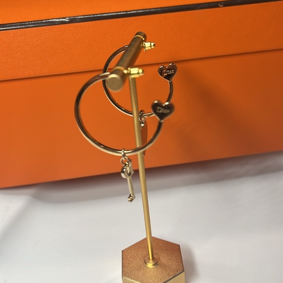 DIOR Heart Lock & Key Earrings Vintage - Picture 3 of 8